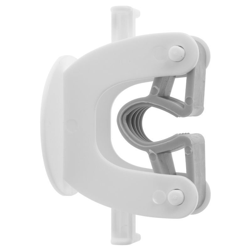 2 Pcs Mop and Broom Holders Wall Mounted Mop Broom Organizers Self Adhesive Bathroom Kitchen Racks (White) - Image 1