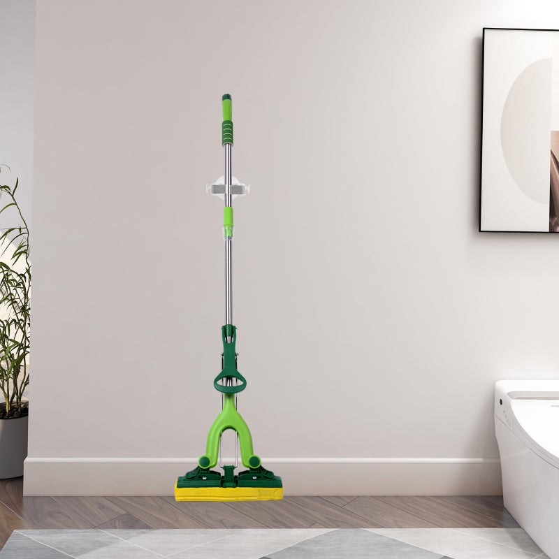 2 Pcs Mop and Broom Holders Wall Mounted Mop Broom Organizers Self Adhesive Bathroom Kitchen Racks (White) - Image 3