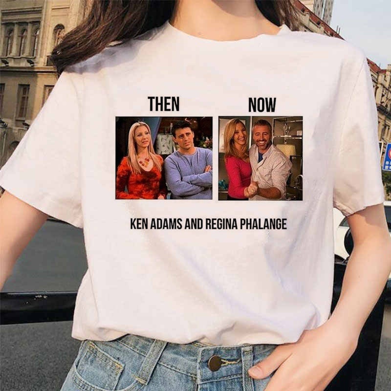 Friends Tv American Tv Series Friends Short-Sleeved Men'S And Women'S Couple White T-Shirt - Image 1