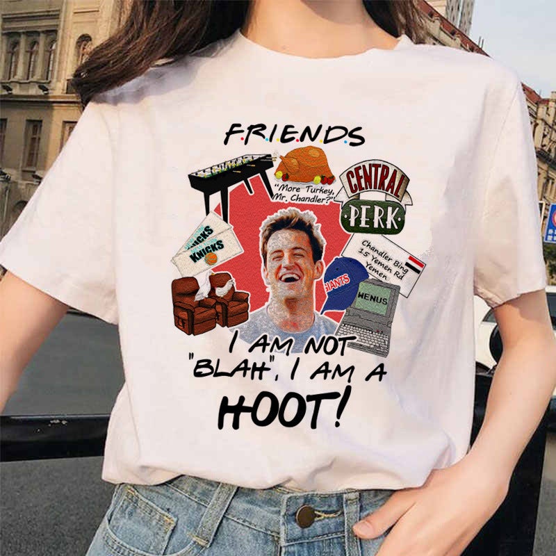 Friends Tv American Tv Series Friends Short-Sleeved Men'S And Women'S Couple White T-Shirt - Image 3