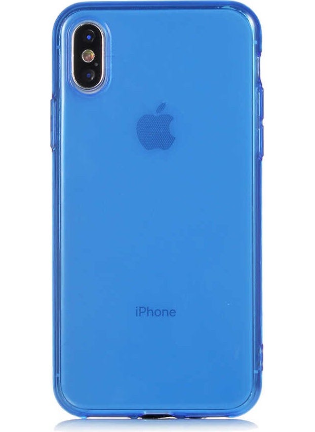 Rona Store iPhone Xs 5.8 - Compatible Zore Mun Silicone-Navy Blue 