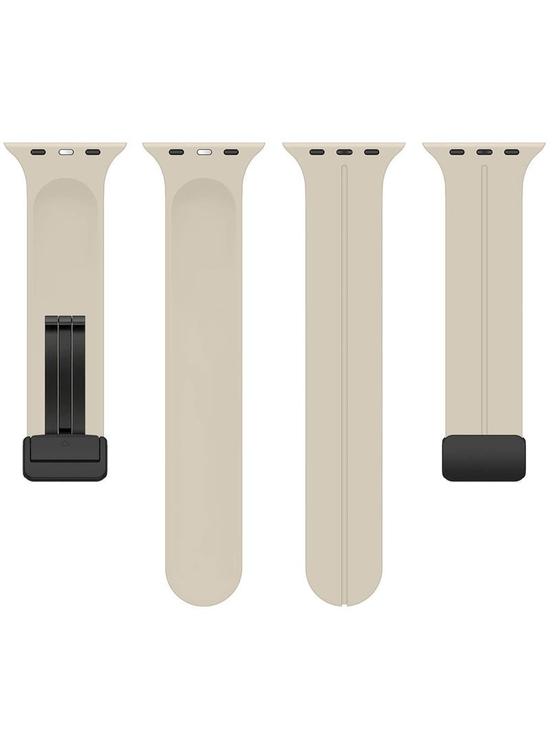 DUSALA Magnetic Silicone Watch Band 42mm/44mm Quick Release Strap for Men & Women Soft Skin Friendly Sport Replacement Band for Smartwatch & Analog Watches Durable, Waterproof, Magnetic Folding Clasp for All-Day Comfort - Image 5