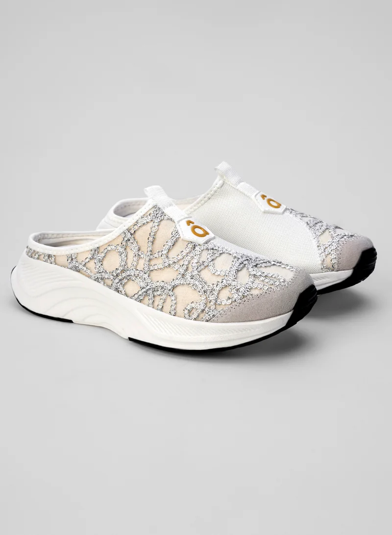 flâneur Flaneur Sneaker Mules for Women - Sabot Casual Ladies Shoes, Stylish Footwear for Women, 100% Natural Leather, Platform Lightweight & Breathable Slip On Slides, Non-Slip Extra Wide Comfortable Shoes