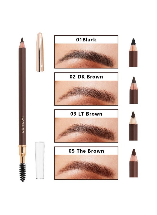 Bodermincer 1pcs Eyebrow Pencil Longlasting Waterproof Durable Liner Eyebrow 5 Colors to Choose (2# Dark Brown)  - Image 2