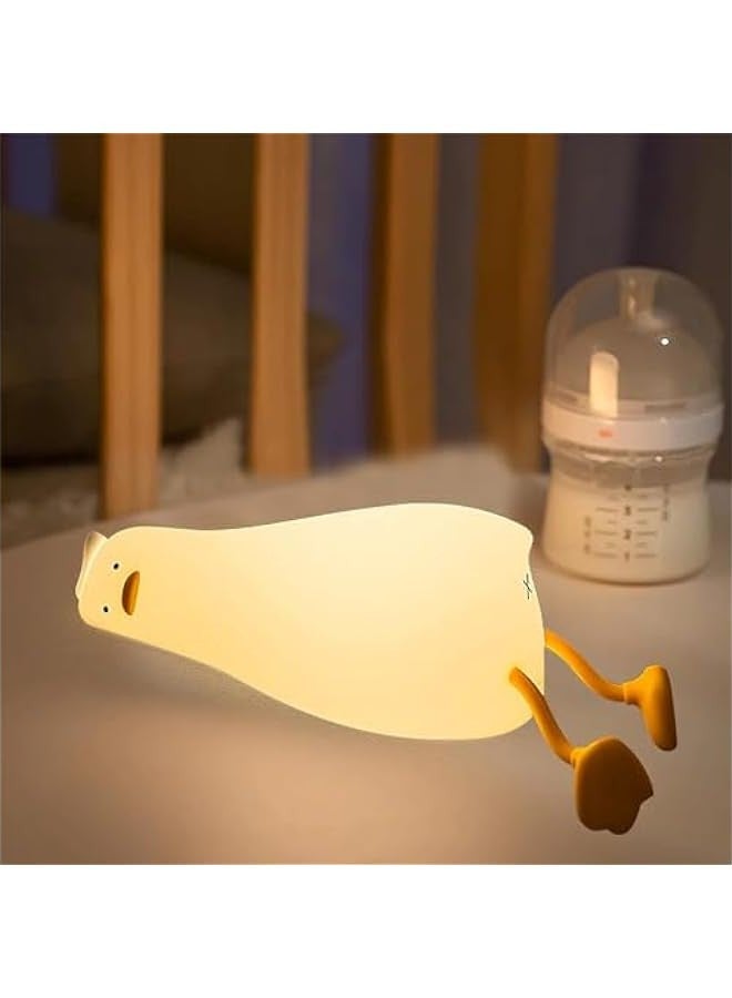 TRASSLE Duck Night Light for Kids, Silicone Animal Lamp with Touch Rechargeable Dimmable Timer, Portable Gifts for Children's Room Bedroom Desk, Xmas Birthday Present for Girls Boys Baby Toddler  - Image 3