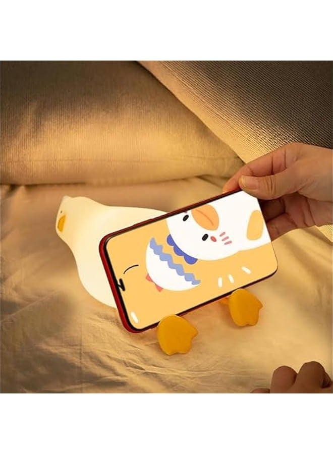 TRASSLE Duck Night Light for Kids, Silicone Animal Lamp with Touch Rechargeable Dimmable Timer, Portable Gifts for Children's Room Bedroom Desk, Xmas Birthday Present for Girls Boys Baby Toddler  - Image 4