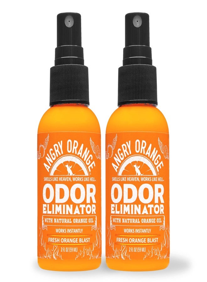ANGRY ORANGE Pet Odor Eliminator Travel and Trial Size for Dog Urine - Citrus - 2 oz - Portable 2 Pack - Image 1