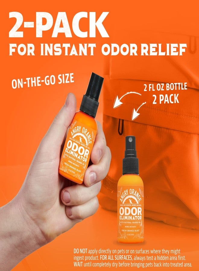 ANGRY ORANGE Pet Odor Eliminator Travel and Trial Size for Dog Urine - Citrus - 2 oz - Portable 2 Pack - Image 2