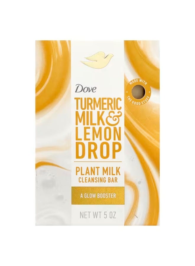 Dove, Plant Milk Cleansing Bar Soap, Turmeric Milk & Lemon Drop, 5 oz