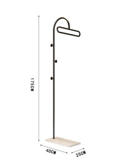 D&L Ultimate Space Saver Black Arch Coat Rack 175Cm Heavy Duty Multi-Functional Clothes Hanger Stand For Stylish Homes & Hotels Half-Round Design Durable Metal Sleek Organization  - Image 2