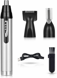SYOSI Nose Hair Trimmer, USB Rechargeable Nose Hair Trimmer, Male and Female Nose Hair Trimmer, Easy to Clean With Electric Ear Hair Trimmer (White)  - Image 1