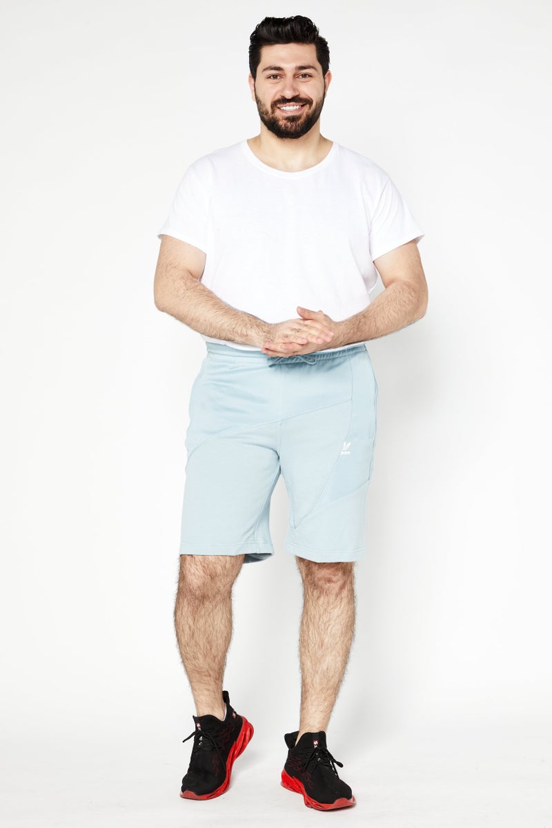 adidas Originals Men Sportswear Fit Brand Logo Training Shorts, Light Blue  - Image 2