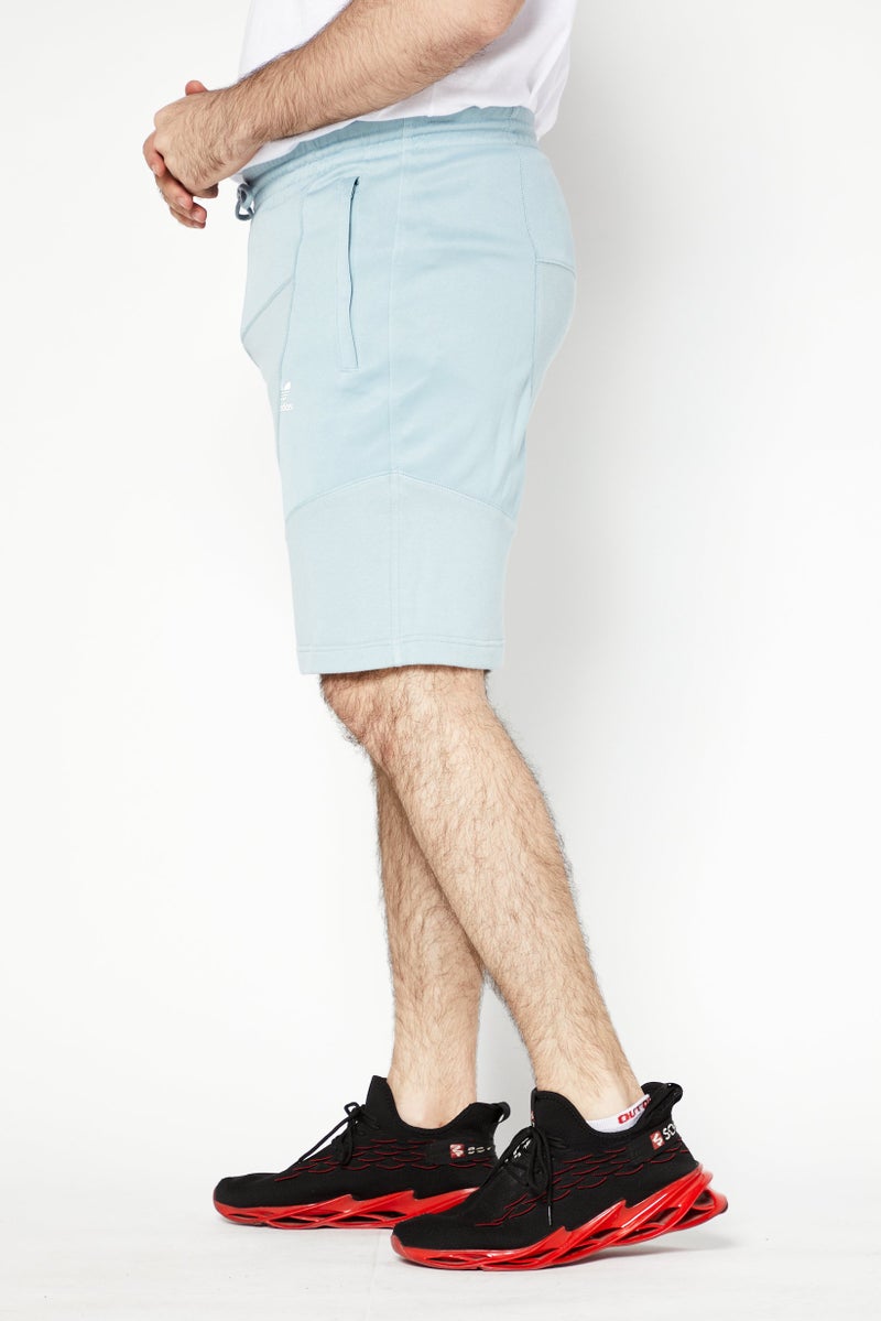 adidas Originals Men Sportswear Fit Brand Logo Training Shorts, Light Blue  - Image 4