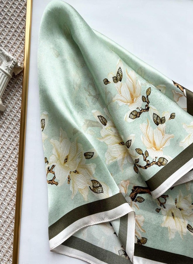FONYVE 100% Mulberry Silk Scarfs for Women - Lightweight Square Satin Head Scarf - Small Silk Hair Scarf for Sleeping 21" x 21" - Image 4