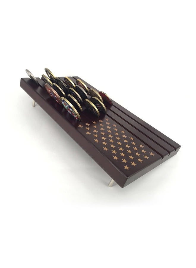 Glamtune American Flag Military Coin Stand Challenge Coin Display Holder (Large, 6 Rows) - Image 5