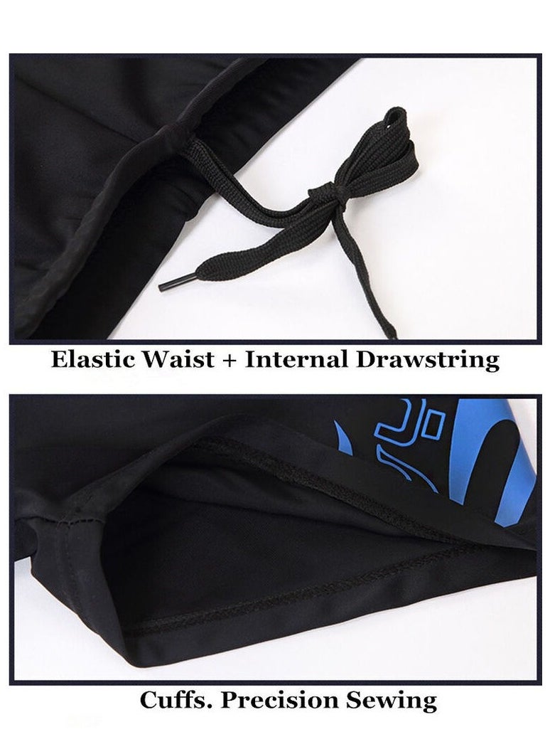 Men's Swimming Set Trunks Glasses Cap Carry Bag Plus Size Swimwear Suit