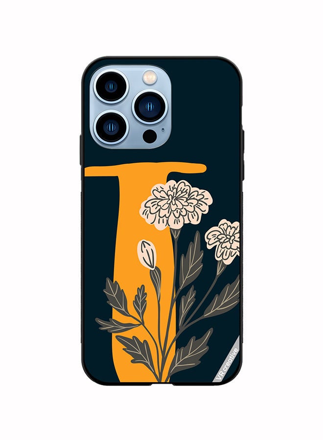 VR CREATIVE Protective Case Cover For Apple iPhone 13 Pro Alphabet T Design Multicolour - Image 1