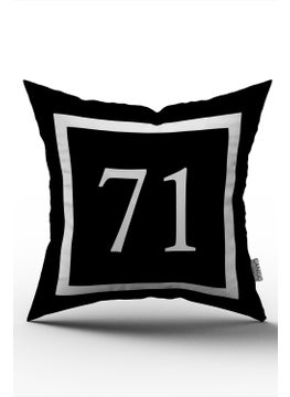 Cango Home Digital Printing Throw Pillow Cover with Numbers 71 