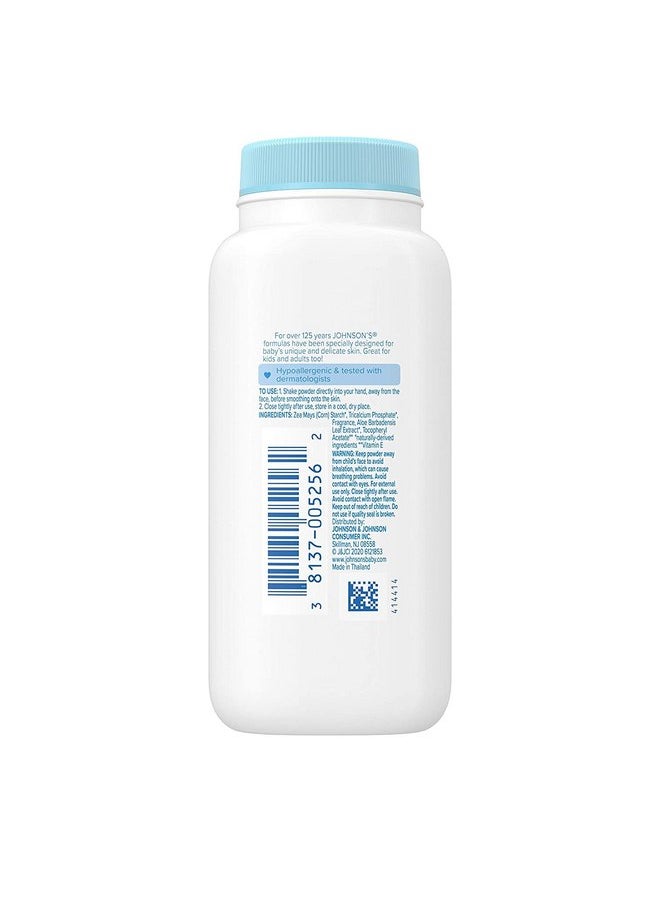 SC Johnson - Johnson’s Baby Powder with Naturally Derived Cornstarch Aloe & Vitamin E, Hypoallergenic, 1.5 oz Trial Size - Pack of 24 - Image 1