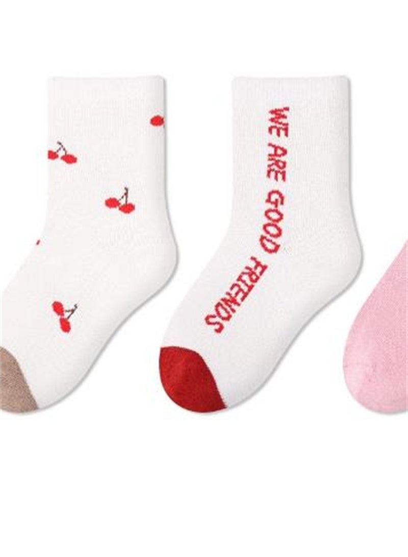 5 pairs of children's socks thin cute cartoon baby socks cotton - Image 3