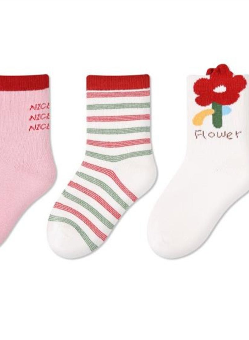 5 pairs of children's socks thin cute cartoon baby socks cotton - Image 4