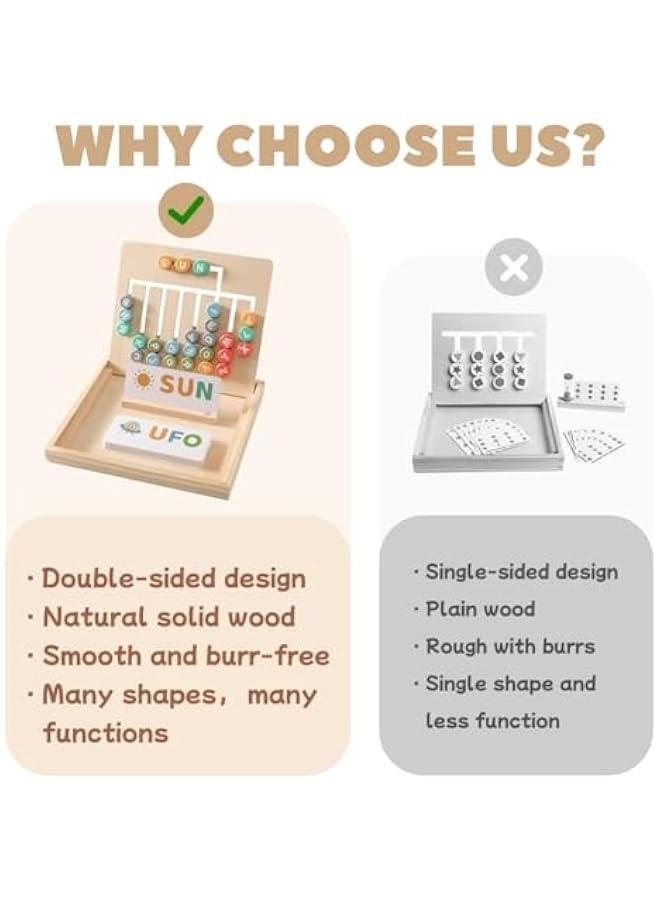 لوحة ألغاز أرقام مونتيسوري الخشبية - ألغاز شكل الأرقام والأحرف لتعليم الأطفال، ألغاز خشبية، ألعاب تعليمية ونشاط مبكر للأطفال الصغار، ألعاب تعليمية وتعليمية للأولاد والبنات - Image 4