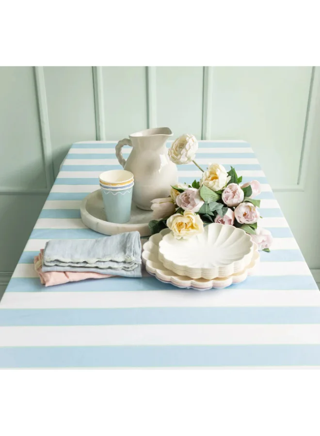 Meri Meri Pale Blue Stripe Tablecloth