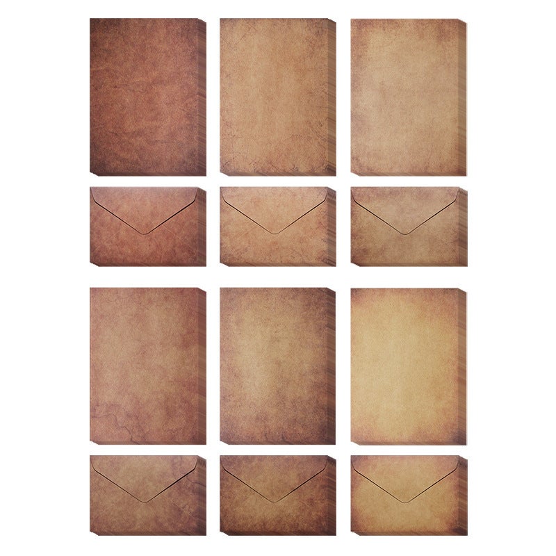 A5 Handwritten Love Letter Printable Logo Advanced Sense Metal Kraft Paper Retro Envelope Letterhead Suit Confession Letterhead - Image 5