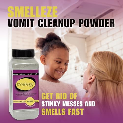 Smelleze Natural Vomit Odor Eliminator - Vomit Clean Up Absorbent Powder for Schools, Planes, Cars, Homes, Child Care, Medical & Other Facilities, 2 lb. Powder - Image 2