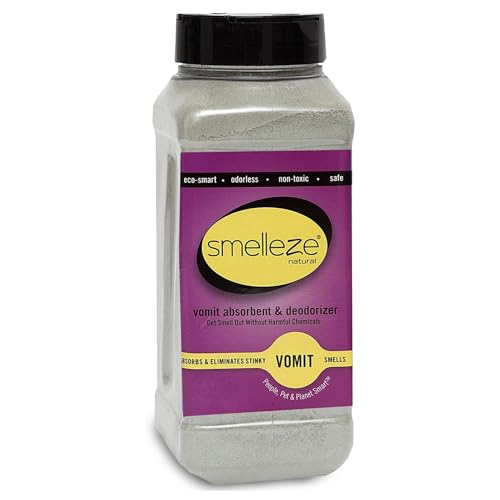 Smelleze Natural Vomit Odor Eliminator - Vomit Clean Up Absorbent Powder for Schools, Planes, Cars, Homes, Child Care, Medical & Other Facilities, 2 lb. Powder - Image 1