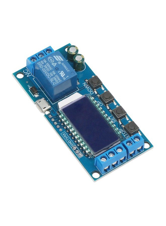 Drok Timer Relay, Time Delay Relay Dc 5V 12V 24V Controller Board Delay-Off Cycle 0.01S-9999Mins Trigger Switching Module With Lcd Display Support Micro Usb Power Supply - Image 5