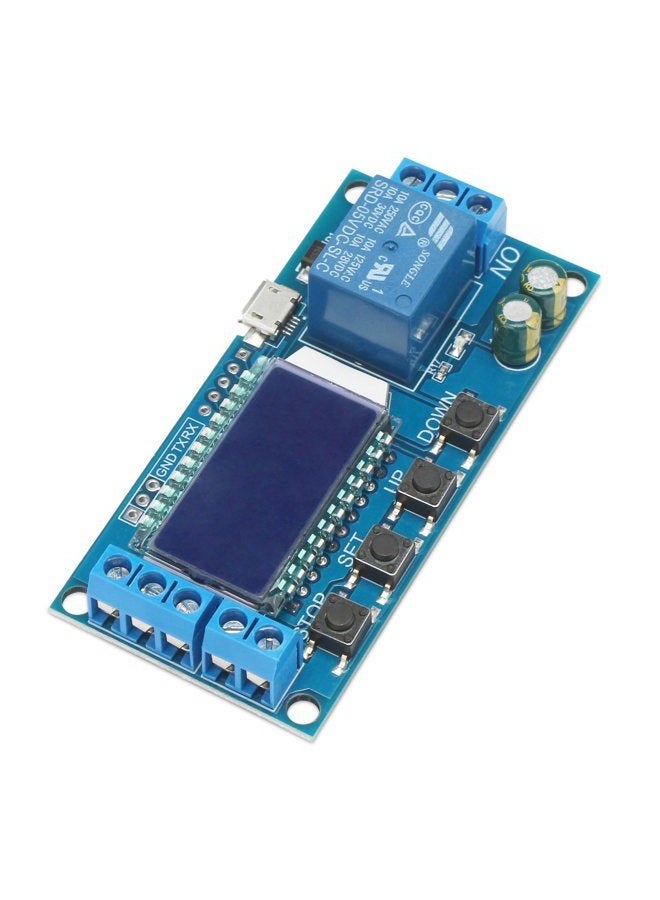Drok Timer Relay, Time Delay Relay Dc 5V 12V 24V Controller Board Delay-Off Cycle 0.01S-9999Mins Trigger Switching Module With Lcd Display Support Micro Usb Power Supply - Image 4