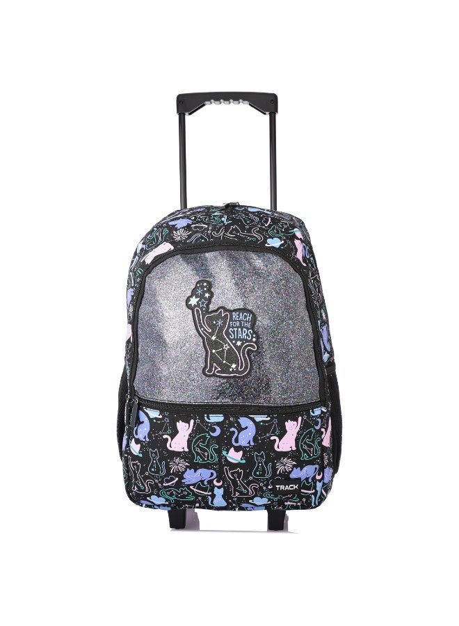 Track School Trolley Bag AS007-18 | 18 Inch Rolling School Backpack | Kids Trolley School Bag - Image 1