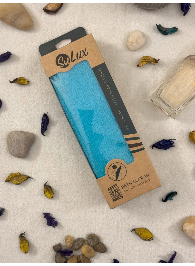 Salux Japanese Bath Loofah (SOFT) - Blue - Image 3