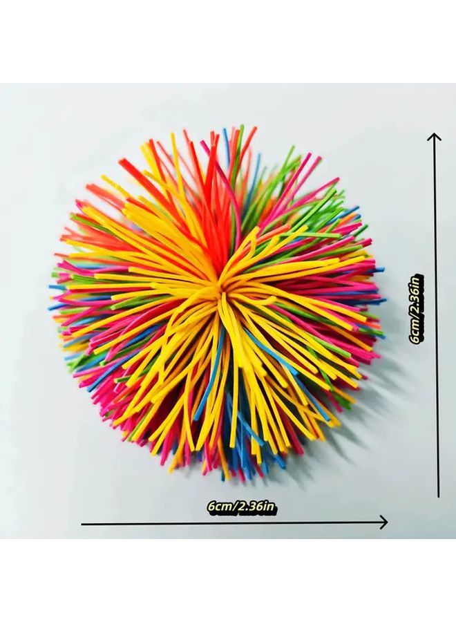 2 Pack Colorful Elastic Sensory Balls Durable Rubber For Hand Eye Coordination - Image 3