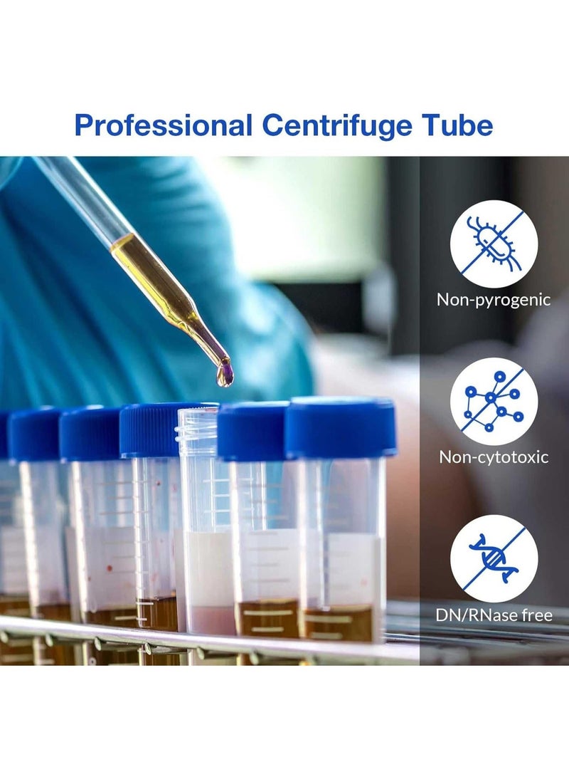 Protect Centrifuge Tube 15ml with Screw Cap | Graduated Conical Bottom Leak-Proof Plastic Sample Storage Tube | Laboratory Centrifuge Tube for Lab, Medical, Research & Testing Use - Image 3
