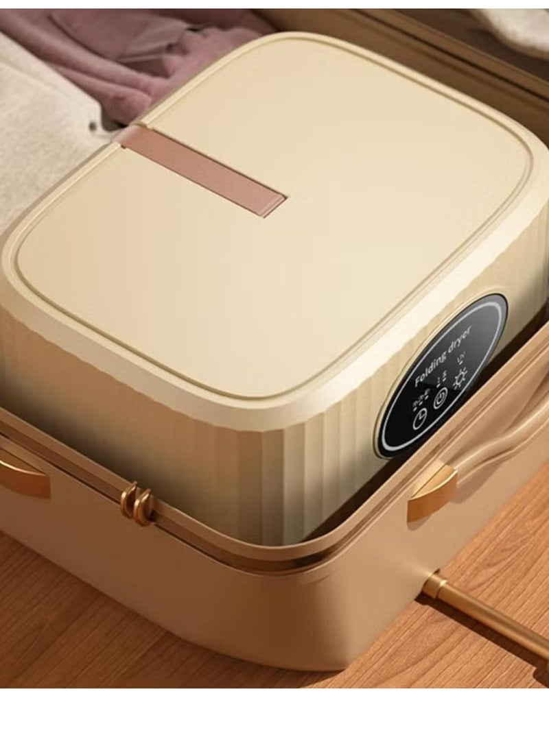 مجفف ملابس كهربائي قابل للطي بقوة 600 وات مع رف تجفيف ذكي عن بعد، آلة تجفيف محمولة للسفر مع توقيت 220 فولت، شاشة رقمية - Image 4