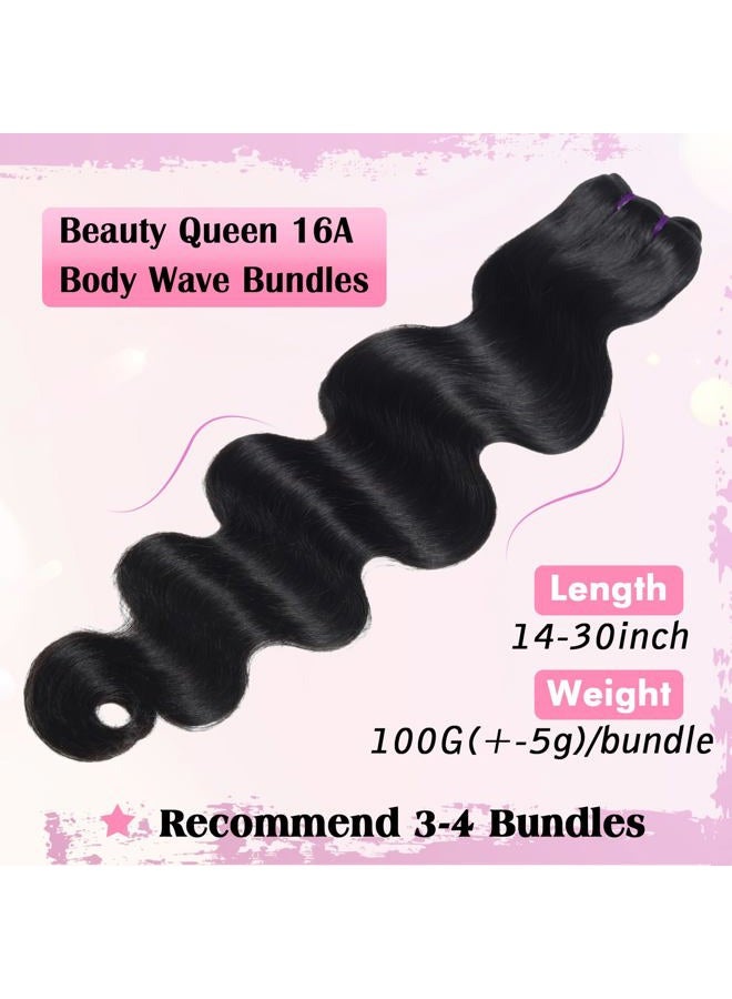 Beauty Queen حزم شعر بشري مموج 16A 22 24 26 بوصة 100% شعر برازيلي غير معالج حزم شعر كثيفة شعر عذري طويل إكسسوارات شعر بلون طبيعي للنساء - Image 5