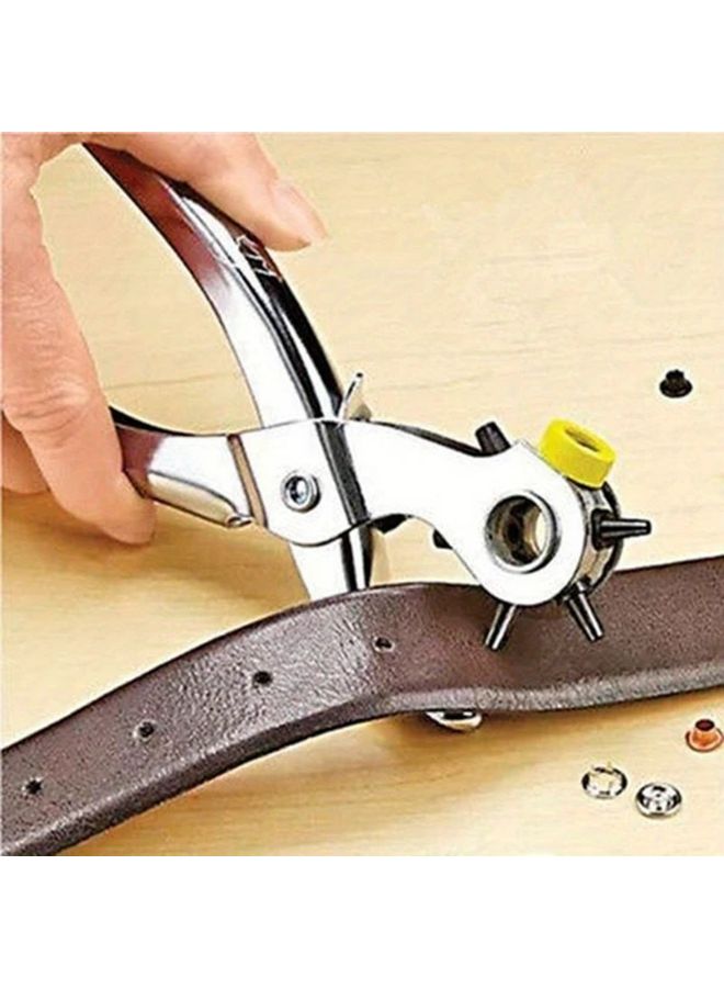 Silvery Heavy Duty Belt Hole Punch Machine Lever Mechanism Stable Base Plate - Image 2