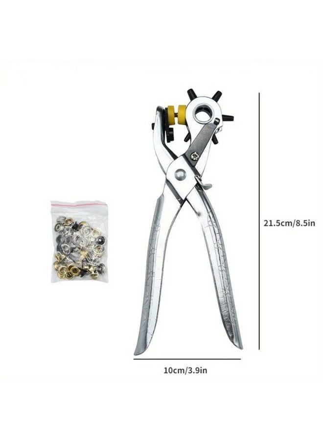 Silvery Heavy Duty Belt Hole Punch Machine Lever Mechanism Stable Base Plate - Image 4