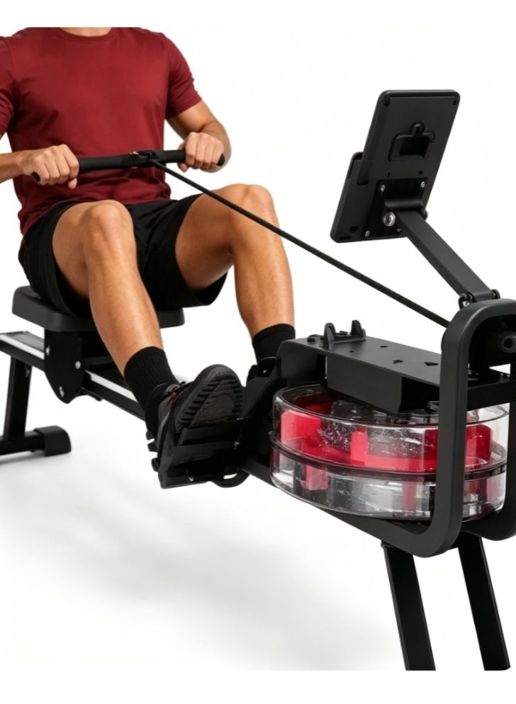 Golivn Water Resistance Rowing Machine, Full‑Body Home Rowing Trainer, Foldable Fitness Rower with Device Holder for Home Gym Cardio Workout - Image 3
