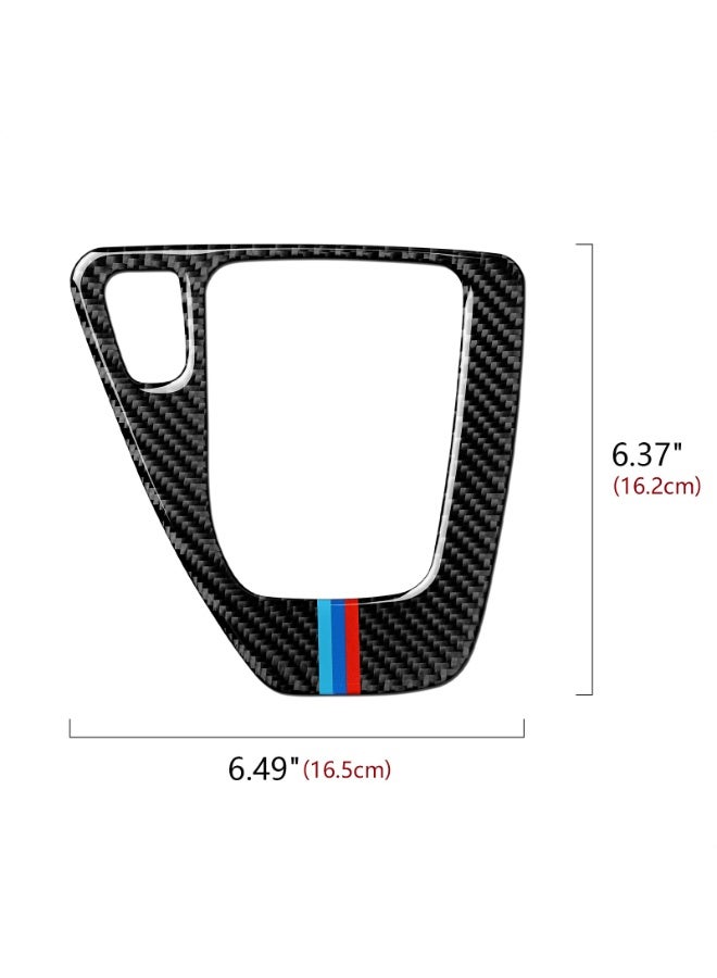 Carbon Fiber Gear Shift Panel Trim Cover Decal for BMW E90 E92 E93 (2006-2011) M-Stripe Left Hand Drive - Image 4