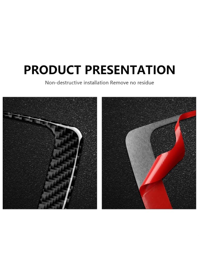 Carbon Fiber Gear Shift Panel Trim Cover Decal for BMW E90 E92 E93 (2006-2011) M-Stripe Left Hand Drive - Image 5