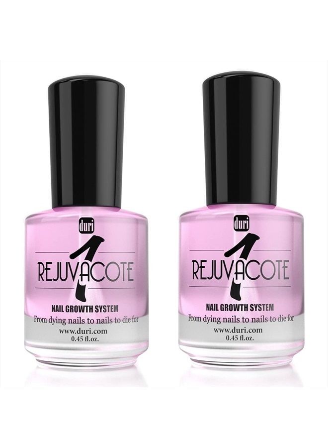 duri Rejuvacote 1 Nail Growth System - Original Maximum Strength Formula - Nail Strengthener and Nail Growth - Base and Top Coat - Pack of 2 - 0.45 fl. oz. - Image 1