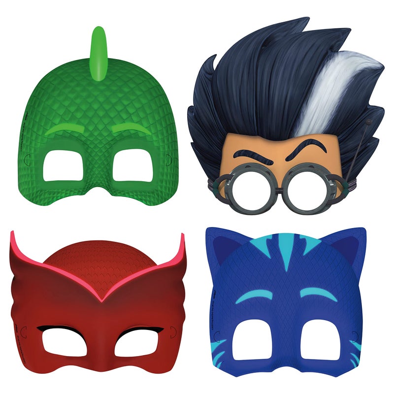 Unique Assorted Colors PJ Masks Party Masks (8 Count) - Ideal for Themed Parties & Superhero Fans - Image 1