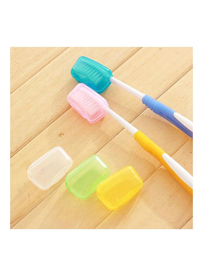 5-Piece Portable Toothbrush Head Covers Multicolour 4 x 2.5cm - Image 4