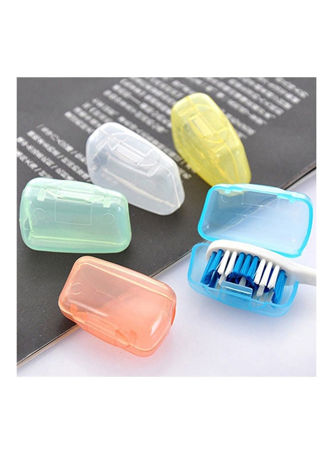 5-Piece Portable Toothbrush Head Covers Multicolour 4 x 2.5cm - Image 2
