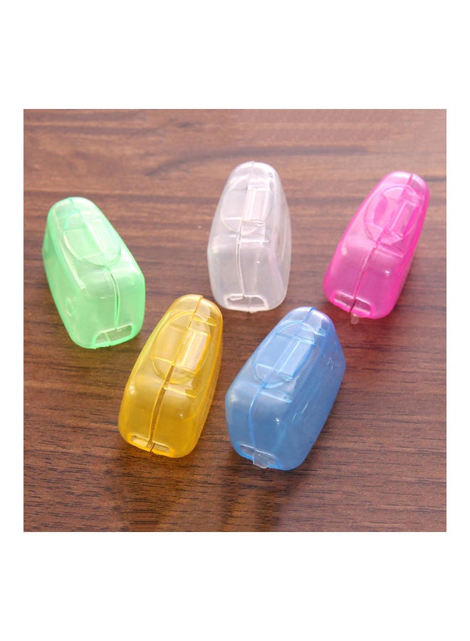 5-Piece Portable Toothbrush Head Covers Multicolour 4 x 2.5cm - Image 5
