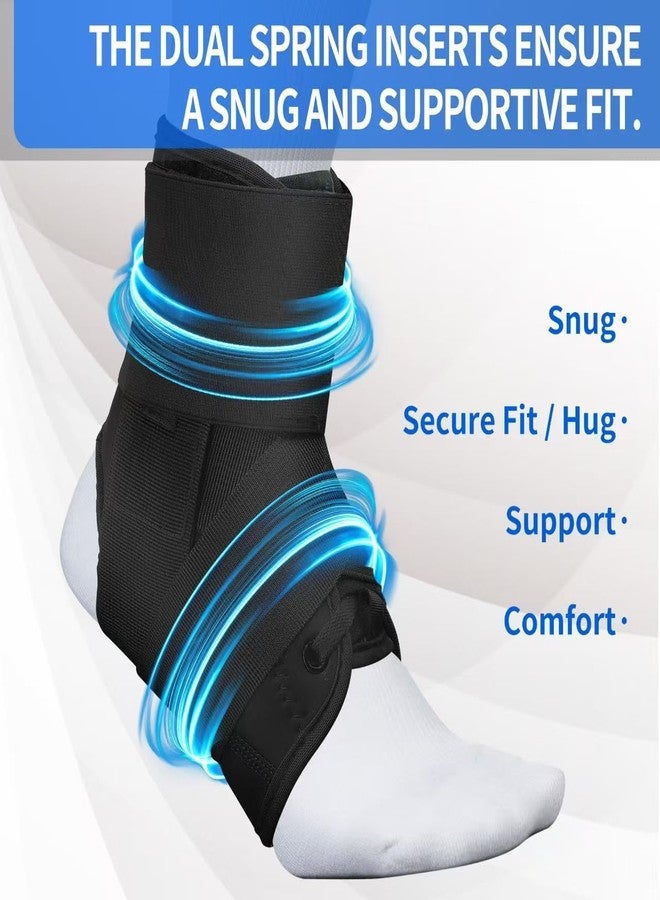 CYCLXY Ankle Guards，Ankle Brace for Sprained Ankle,Lace Up Adjustabe Ankle Brace with Side Stabilizers,Ankle Braces for Men & Women,Foot Ankle Support Splint,Left & Right,Sports Athletic Soccer Basketball Running - Image 4