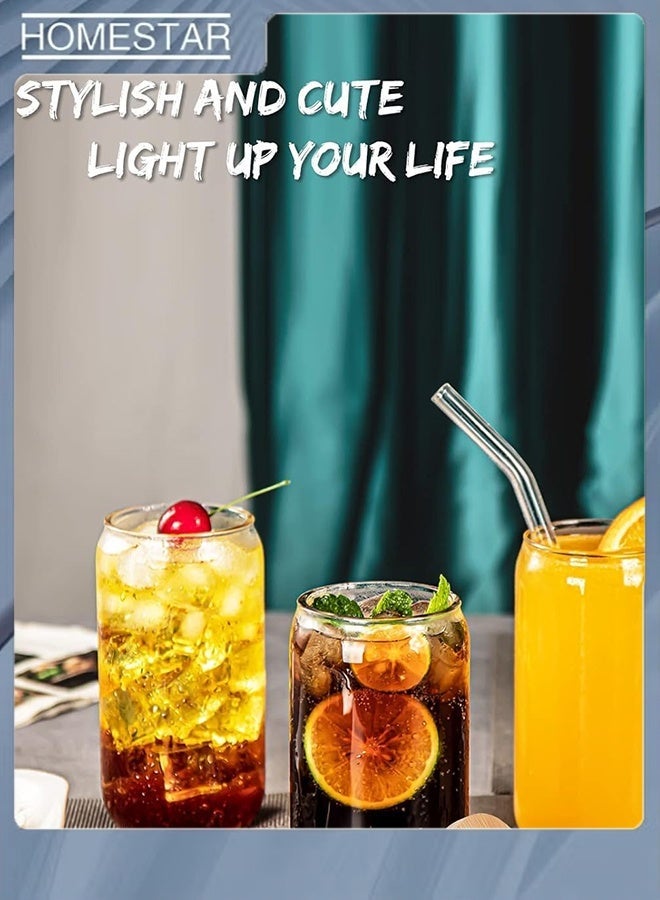 HOMESTAR Glass Straws – Reusable Drinking Straws with Cleaning Brush | 4-Pack Straight Straws for Smoothies, Coffee and so on - Image 2